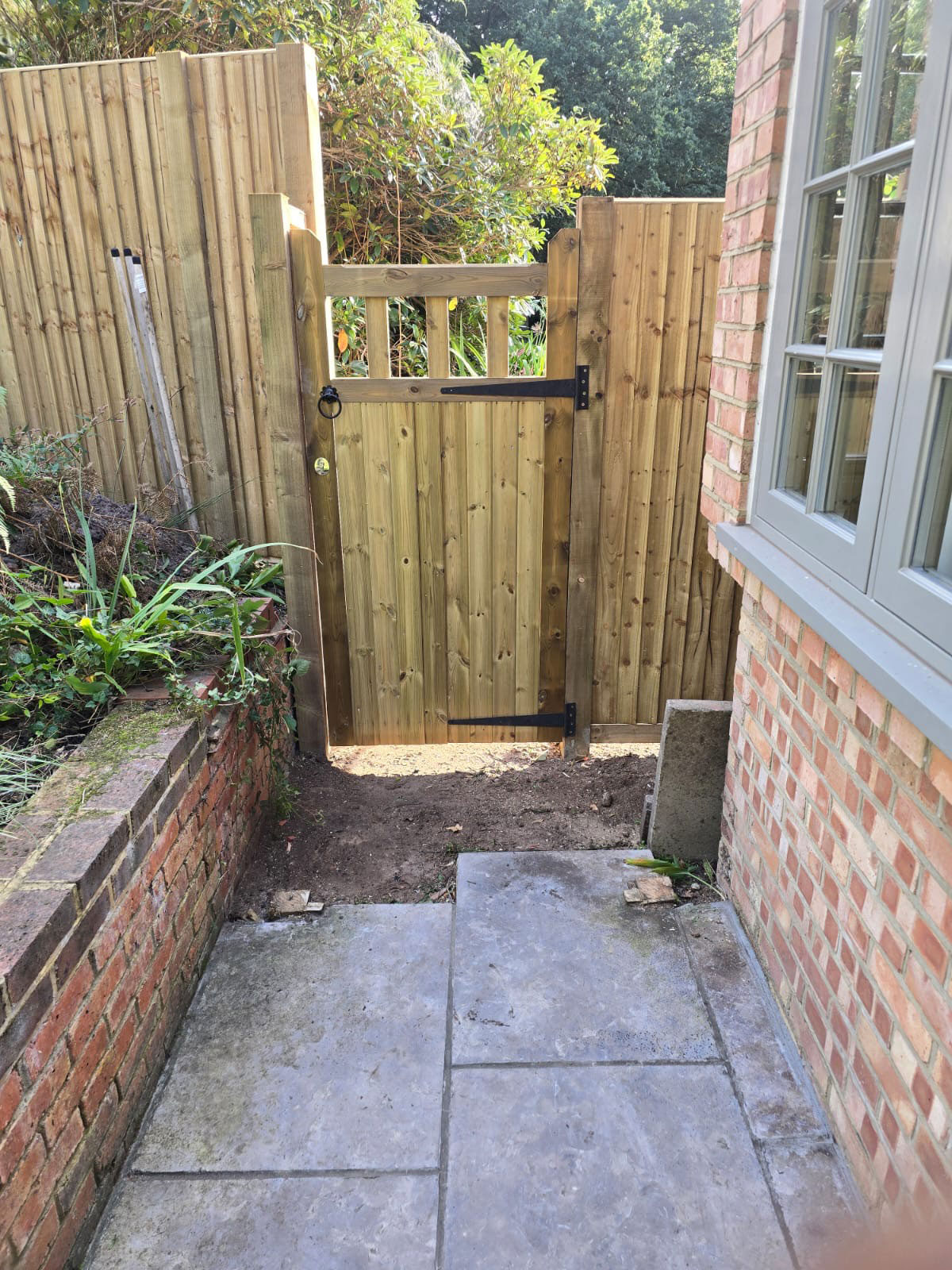 New Gate detail in Cobham Cottage Garden